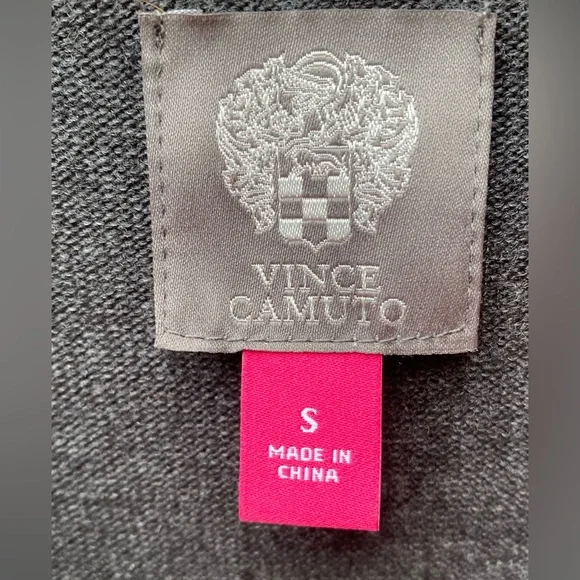 Vince Camuto Gray & Orange Striped A Line Sweater Dress - Small - Picture 5 of 7